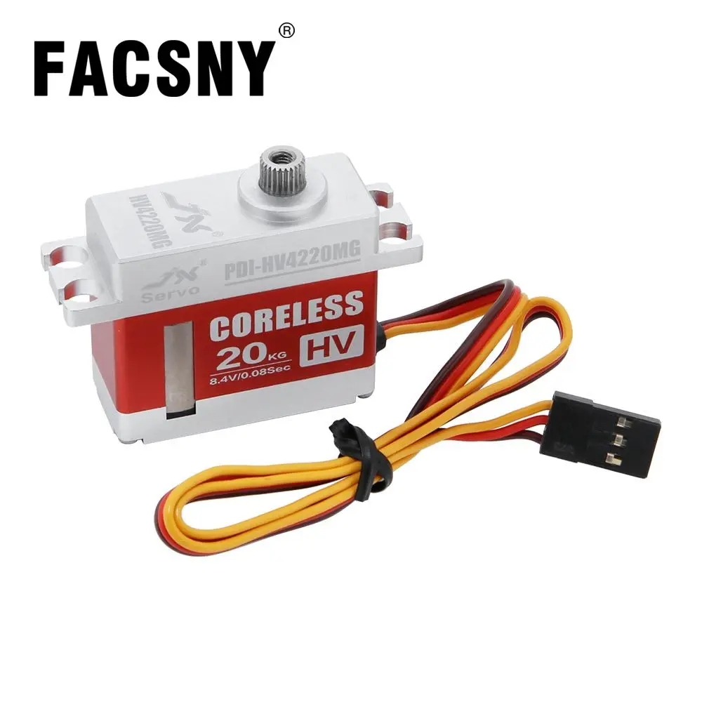 

PDI-HV4220MG Full Metal Digital Servo 8.4V 20kg 0.08 Sec Coreless Motor Metal Gear for RC Car Boat Airplane Helicopter RC Parts