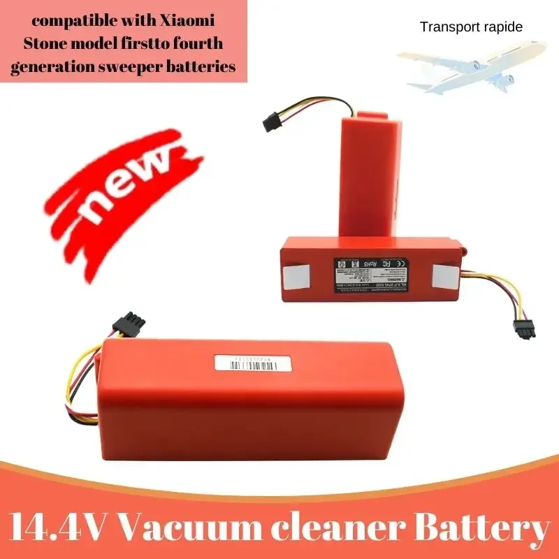 14.4V 12800mAh Robotic Vacuum Cleaner Replacement Battery For Xiaomi Roborock S55 S60 S65 S50 S51 S5 MAX S6 Parts brr 2p4s 5200s