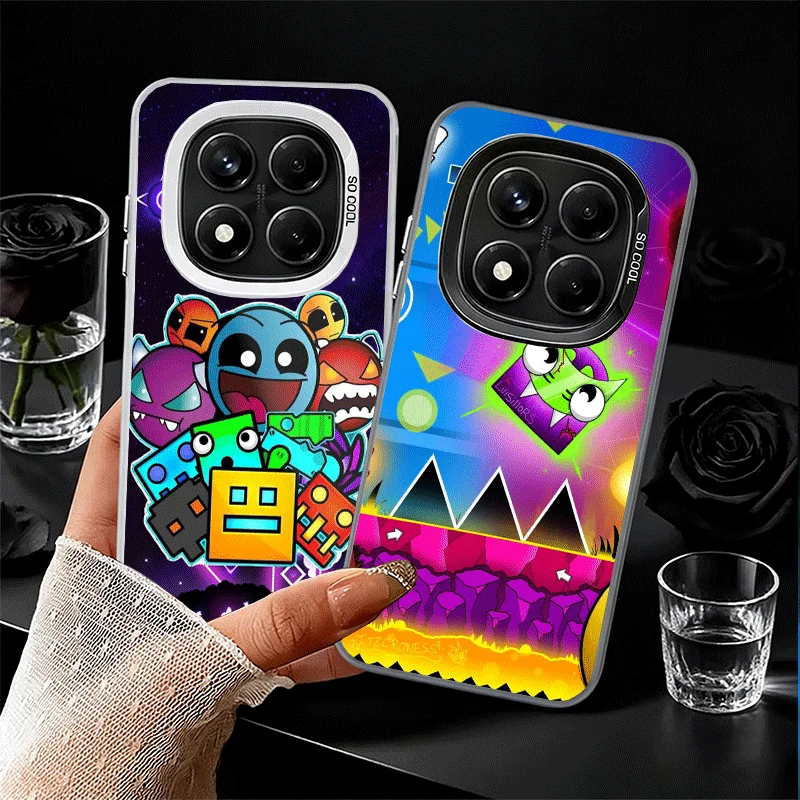 Funda de teléfono a prueba de golpes Geometry Dash Game para Xiaomi Redmi Note 15 14 13 12 Pro Plus 11 11S 11T 5G, Fundas anticaída