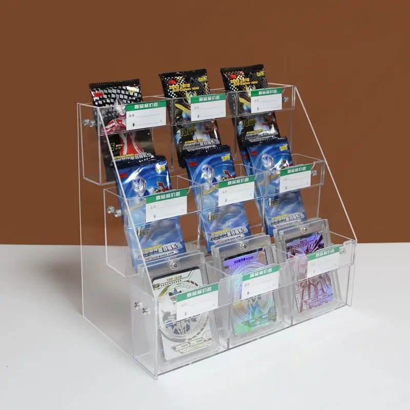 Acrylic Supermarket Shelf With Price Slot Pen Display Stand Stationery Store Pen Holder Pencil Neutral Pen Ladder Pagoda Rack