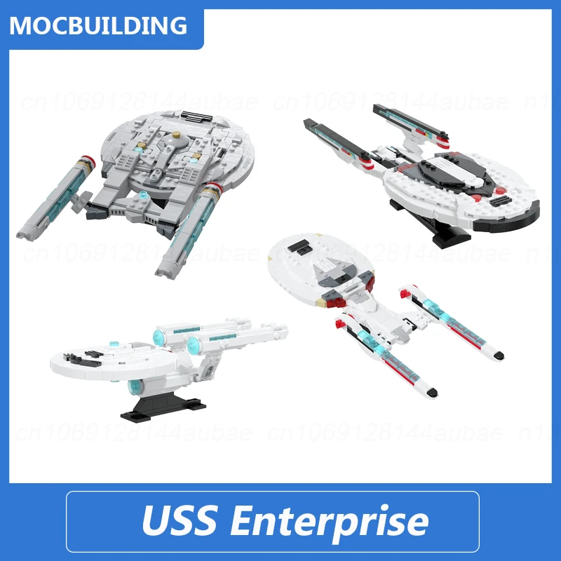 USS Enterprise E & F & NX-01 & Kelvin Timeline Series Moc Building Blocks Diy Assemble Bricks Space Educational Toy Gifts 272PCS