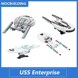 USS Enterprise E & F & NX-01 & Kelvin Timeline Series Moc Building Blocks Diy Assemble Bricks Space Educational Toy Gifts 272PCS