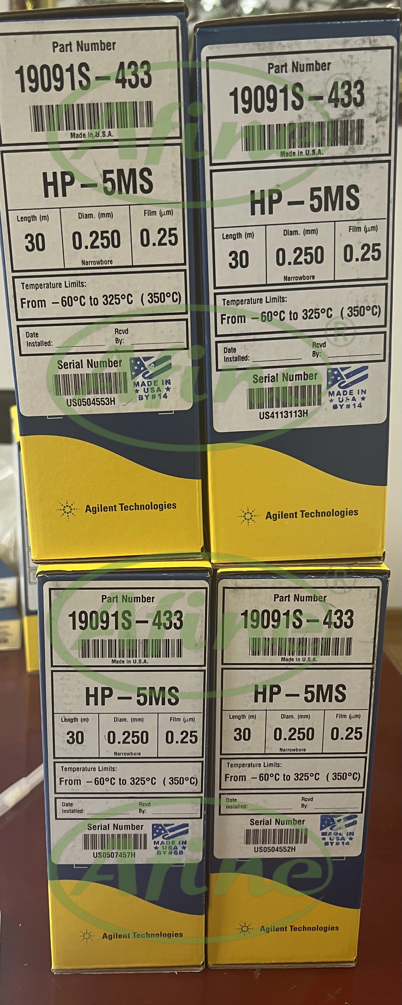 AFINE HP-5ms 컬럼, 19091S-433,30 m, 0.25mm, 0.25 μm, 7 인치 컬럼 랙, Agilent 5890,6890,7820,7890,8860 ,8890