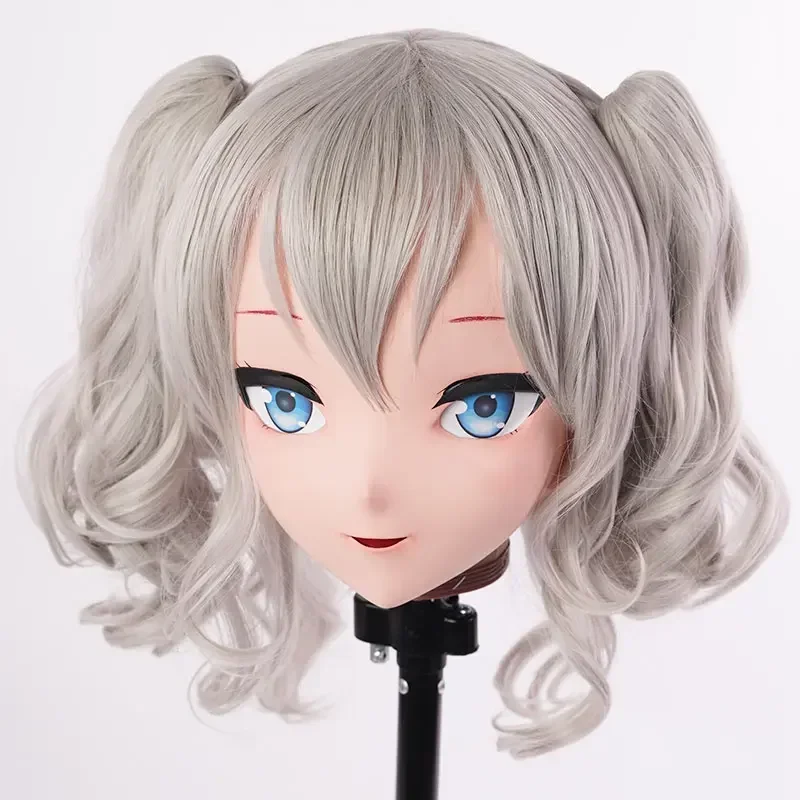 

(LiLi Mask-80) Милая Девушка BJD Смола Полная Голова Пользовательский Косплей Японского Аниме Силиконовая Маска Кигуруми Крест Комод Кукла