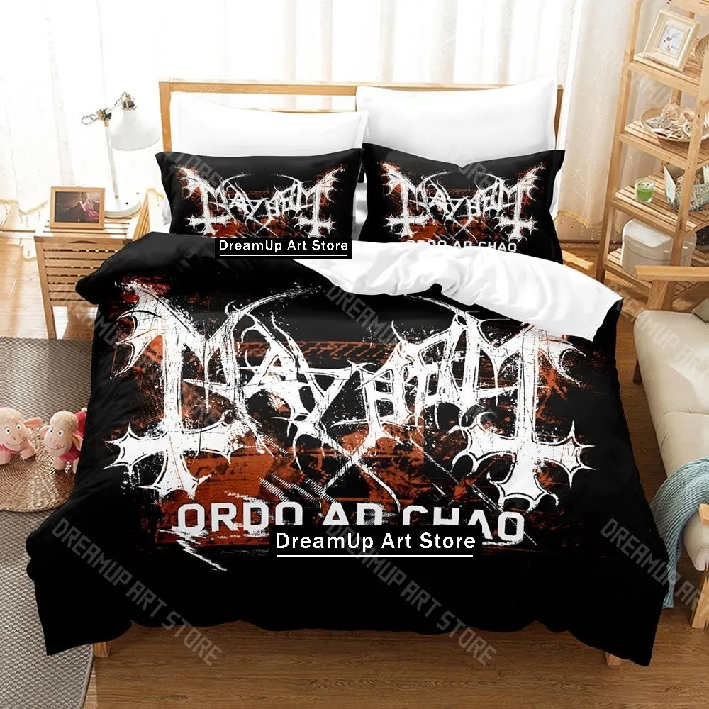 3D Printed Mayhem Band Bedding Set for Boys Girls Duvet Cover Pillowcase Twin Queen King Full Single Double Sizes
