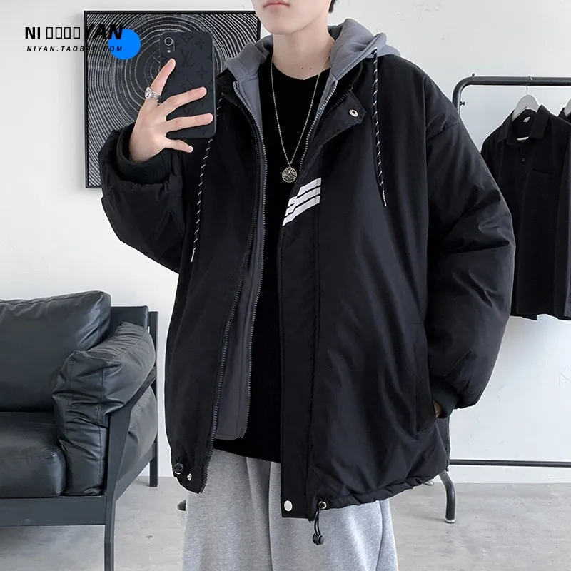 

Cool Men's Cotton Jaet Winter New Sle Casual Hip Hop Hoodie Thiened Zipper Closure Youth Faion Various Ocns Suit...
