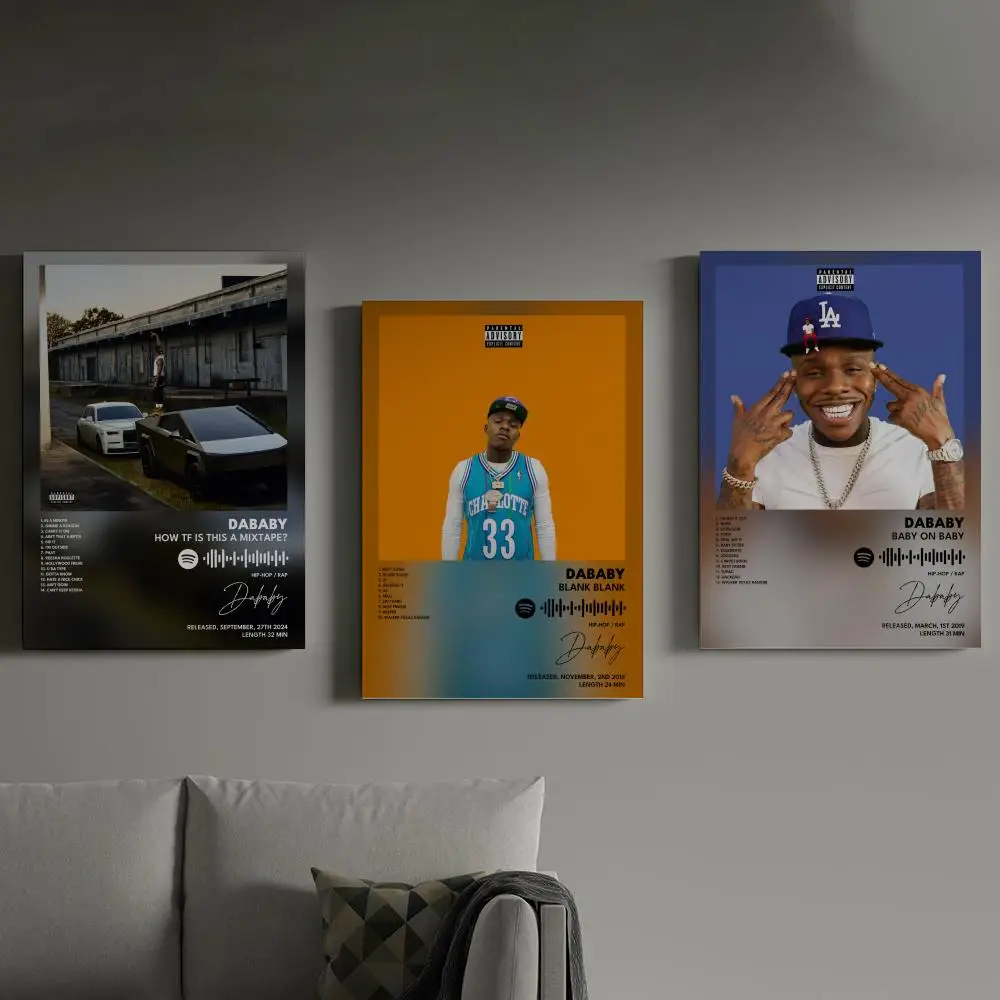 

DaBaby Poster Prints Canvas Painting Wall Art Picture Living Room Home Decor Tracklist Music Album Cover