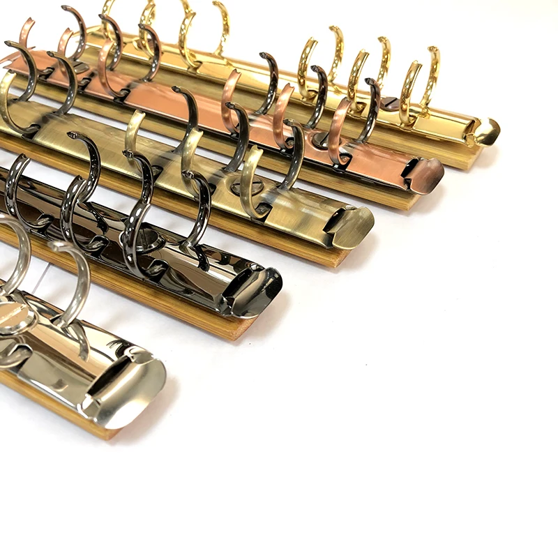 A6 abnehmbare Schnalle Lose blatt Binder Streifen mit Bambus Rückwand 6 Löcher Metallring Binder Clips für Datenbuch Album Notebook – Detail 7