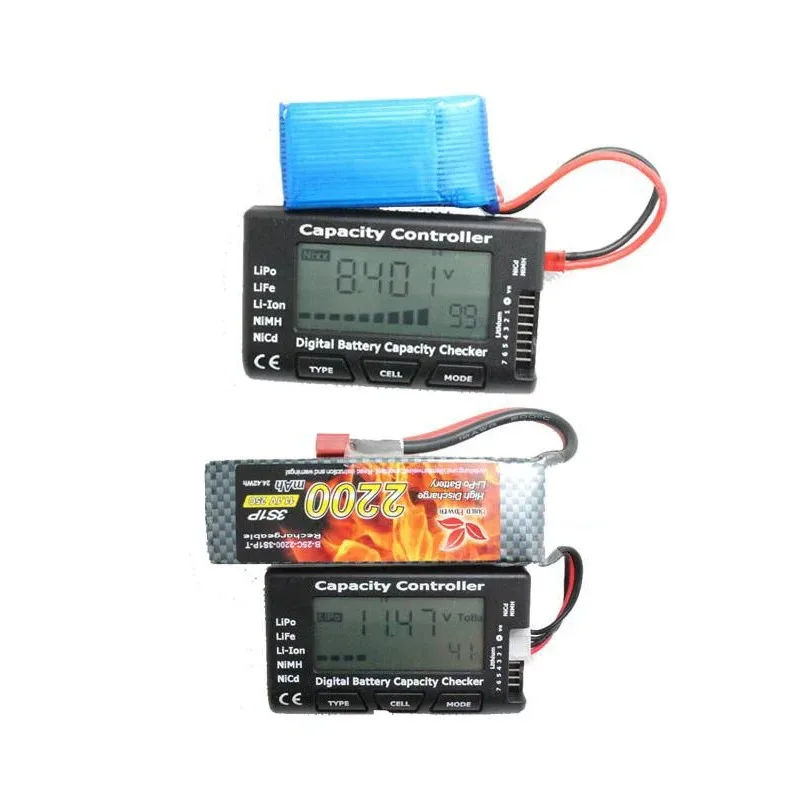 RC Cellmeter 7, digitaler Batteriekapazitätsprüfer, Controller-Tester, Spannungsprüfer für LiPo Life Li-Ion NiMH Nicd Cell Meter