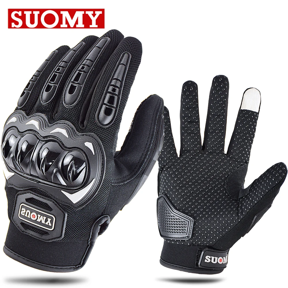 

Classic Black Suomy Summer Motorcycle Gloves Touch Screen Breathable Motorbike Racing Riding Moto Bicycle Protective Gloves Men