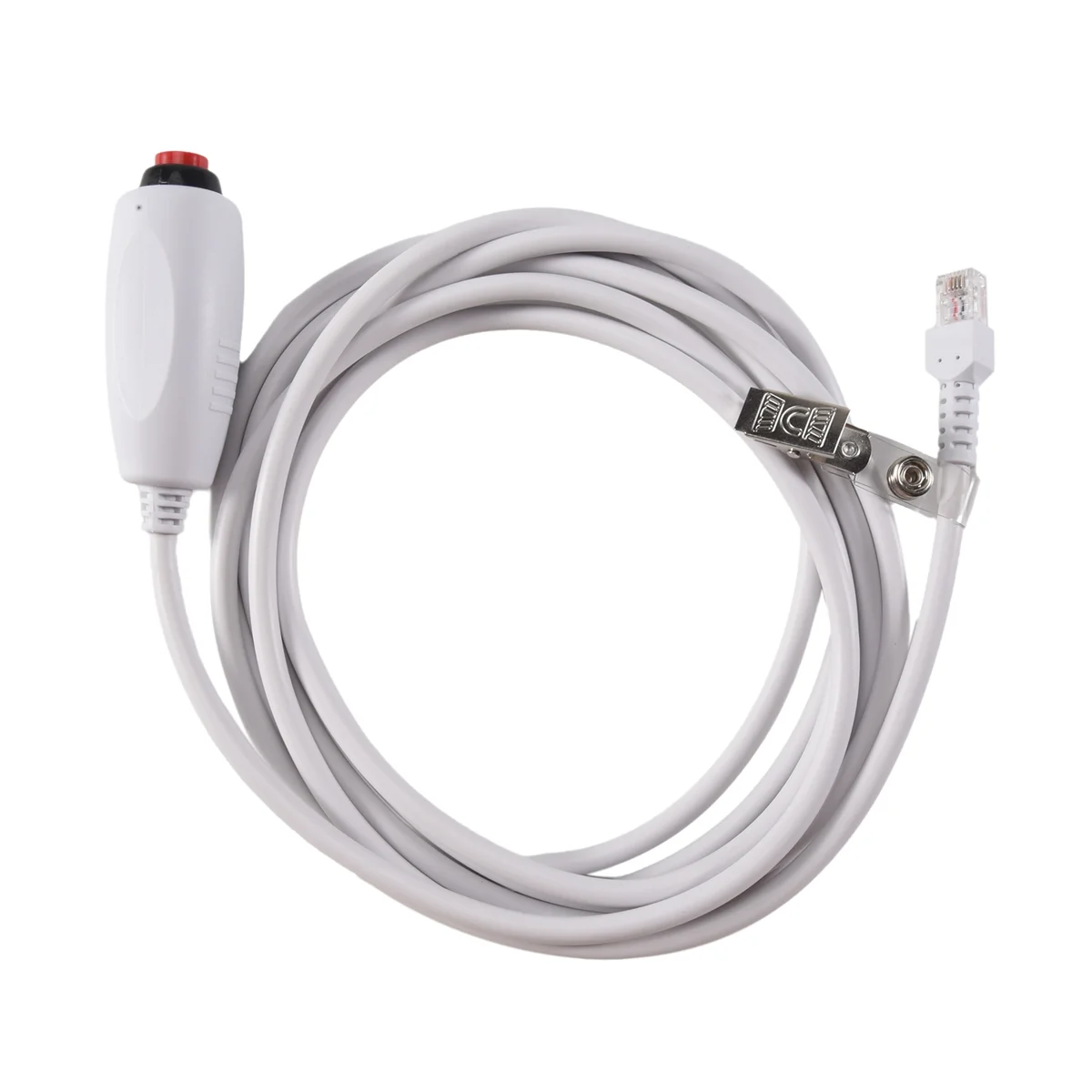 Nurse Caller Cable 6P4C Nurse Call Device Emergency Call Universal Replacement Cable 3 Meters with Push Button Switch