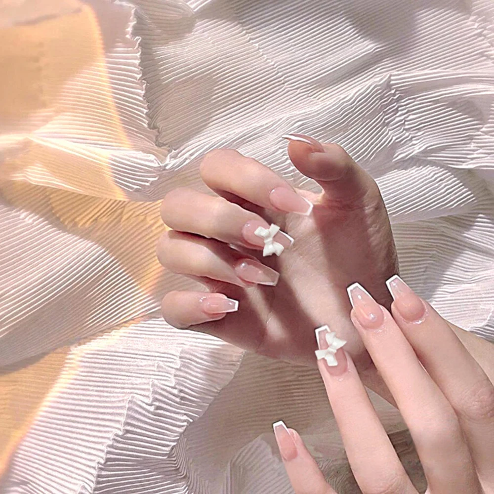 Uñas postizas con diamantes de imitación, serie 24 piezas, uñas postizas artificiales duraderas, uñas de dedo para mujeres y niñas