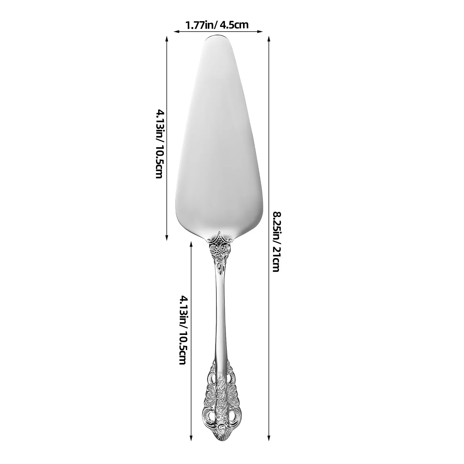 304 Stainless Steel Spatula Cake Tool Cake Decorating Spatula Cake Server Spatula With Palace-style Embossed Handle Cake Spatula