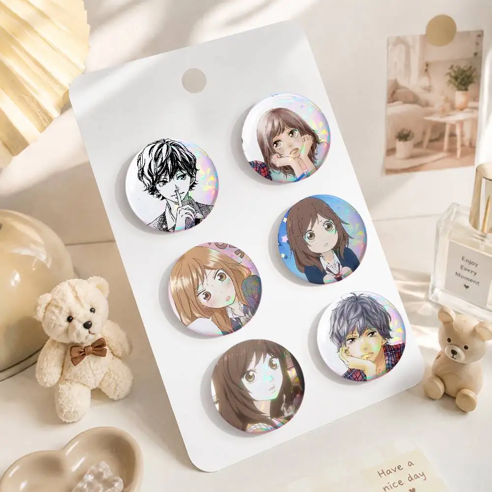 A-A-Ao H-Haru R-Ride Mixed Theme Round Button Badge Set Anime  Music Game Fashion Pins For Bags Clothes Accessories
