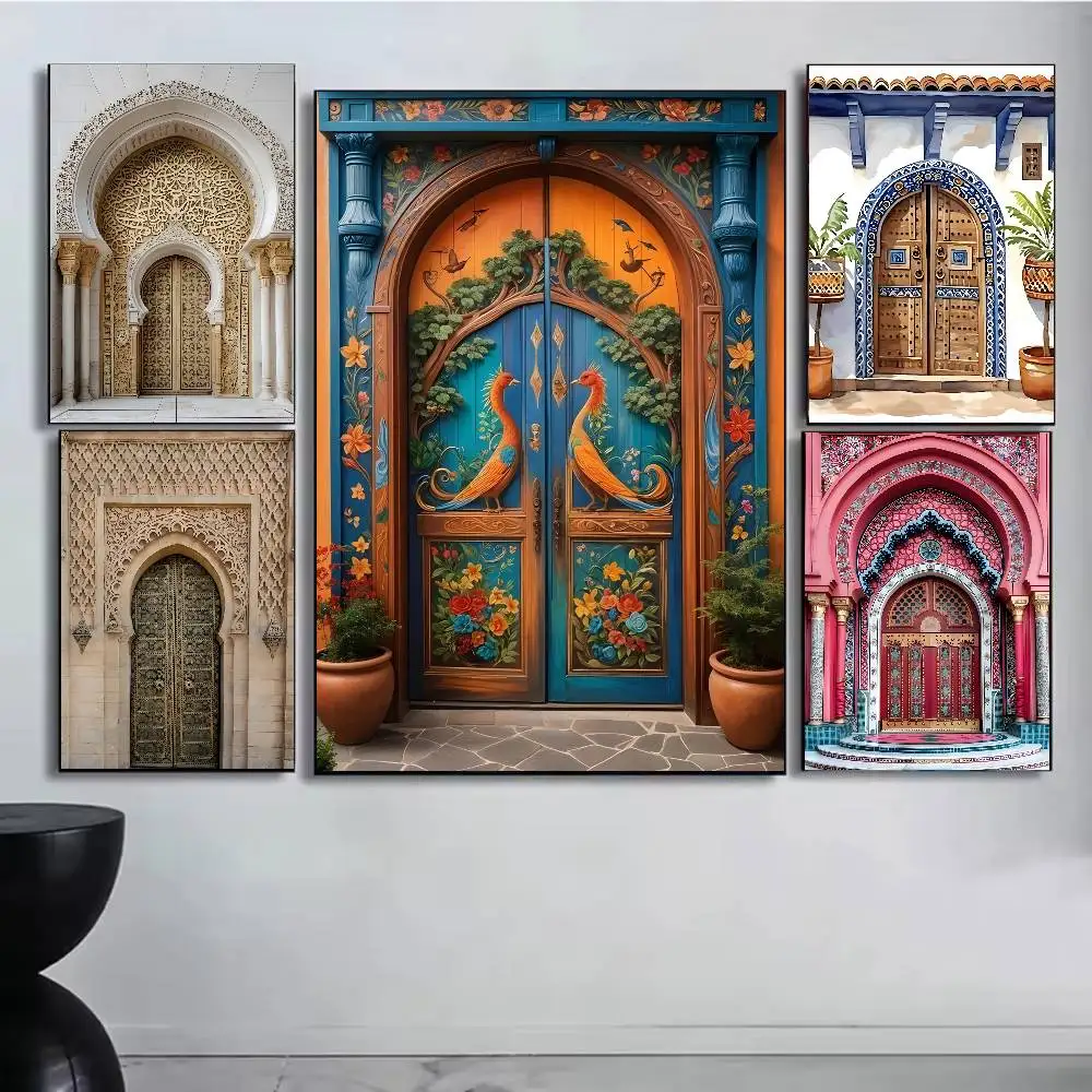 المغرب باب العربية ذاتية اللصق ملصق فني ذاتية اللصق الفن ملصق مضاد للمياه مقهى النوم غرفة جدار ديكور #5