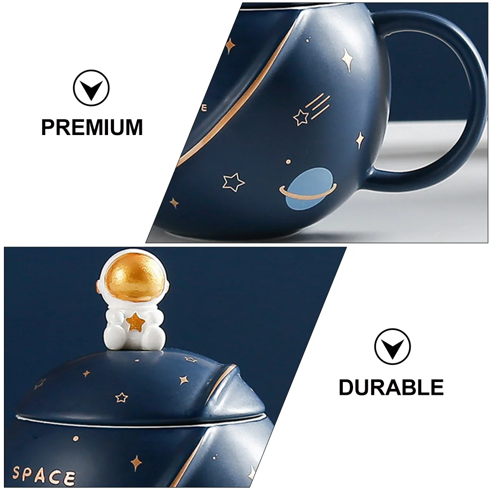 

1Set Creative Ceramic Astronaut Planet Shape Water Cup Heat Resistant Home Coffee Milk Cup Drink Ware Gift