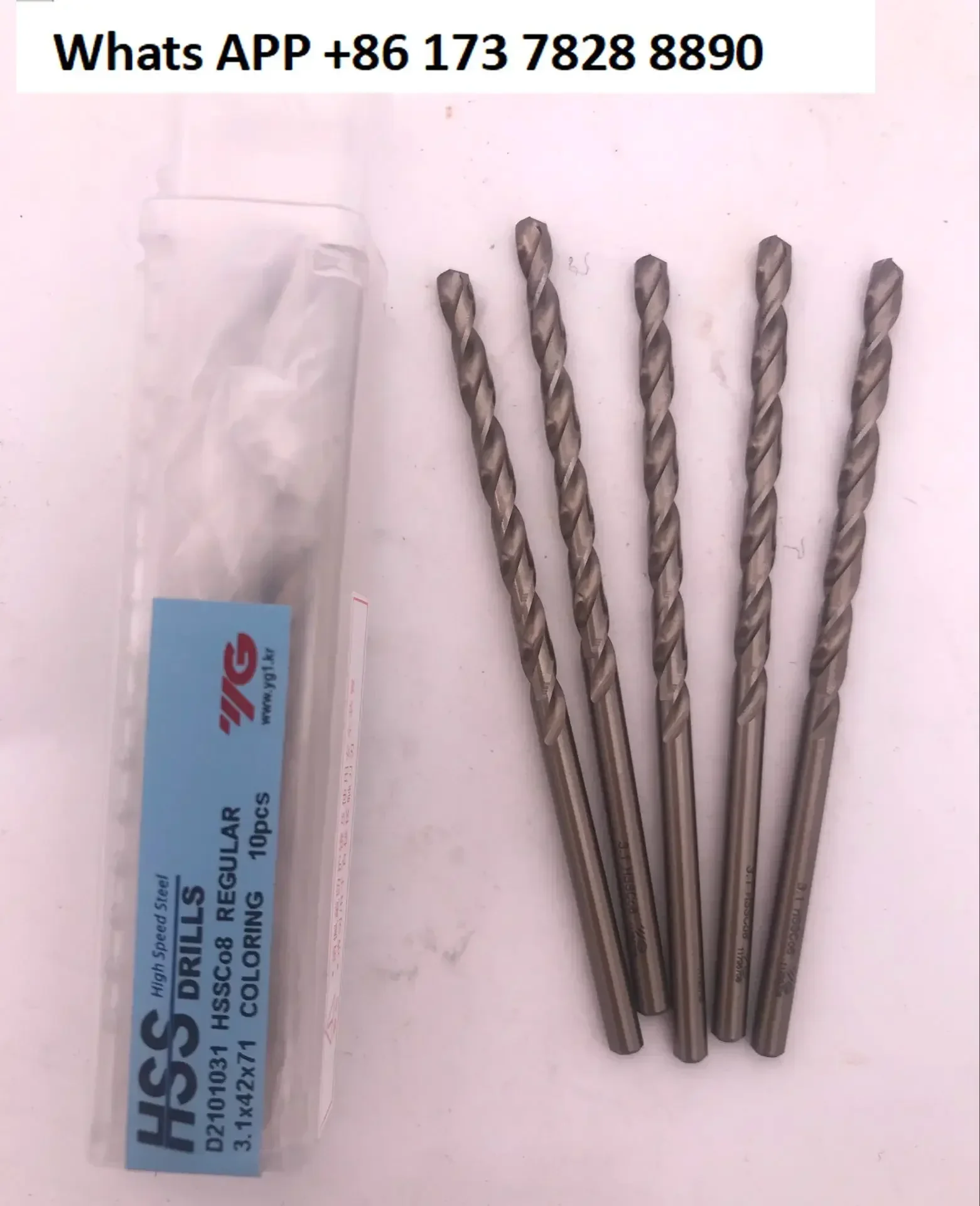 

10pcs Imported South Korea YG stainless steel special high cobalt punching drillstraight shank twist drill bit φ 2.1 2.2-4