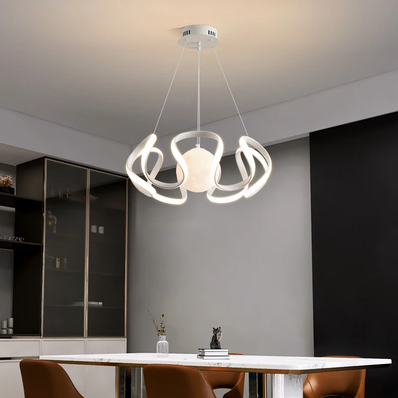 Lampa wisząca w stylu skandynawskim lampa wisząca do sypialni LED nowoczesny sufit żyrandol do kuchni jadalnia salon gabinet na poddaszu