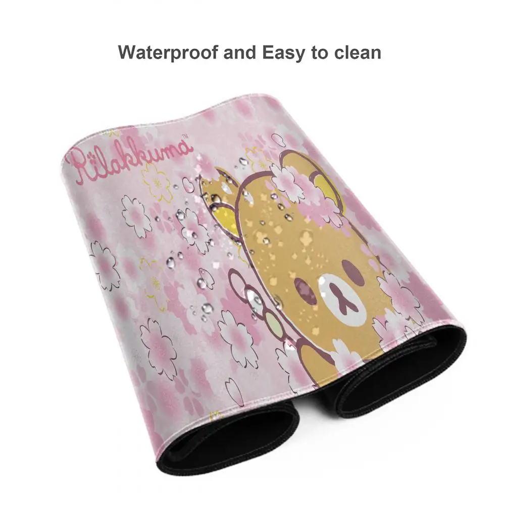 Kawaii Game Rubber Mat Cute Mousepad Non-slip Table Mat Anime Pink Rilakkuma Office Computer Accessories Speed Desktop Mouse Pad