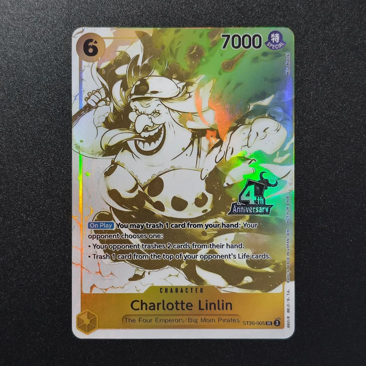 DIY Proxy English One Piece 4th 2026 Treasure Campaign Luffy Teach Shanks Buggy Kaido Newgate Linlin Game Collection Card Toy view 6
