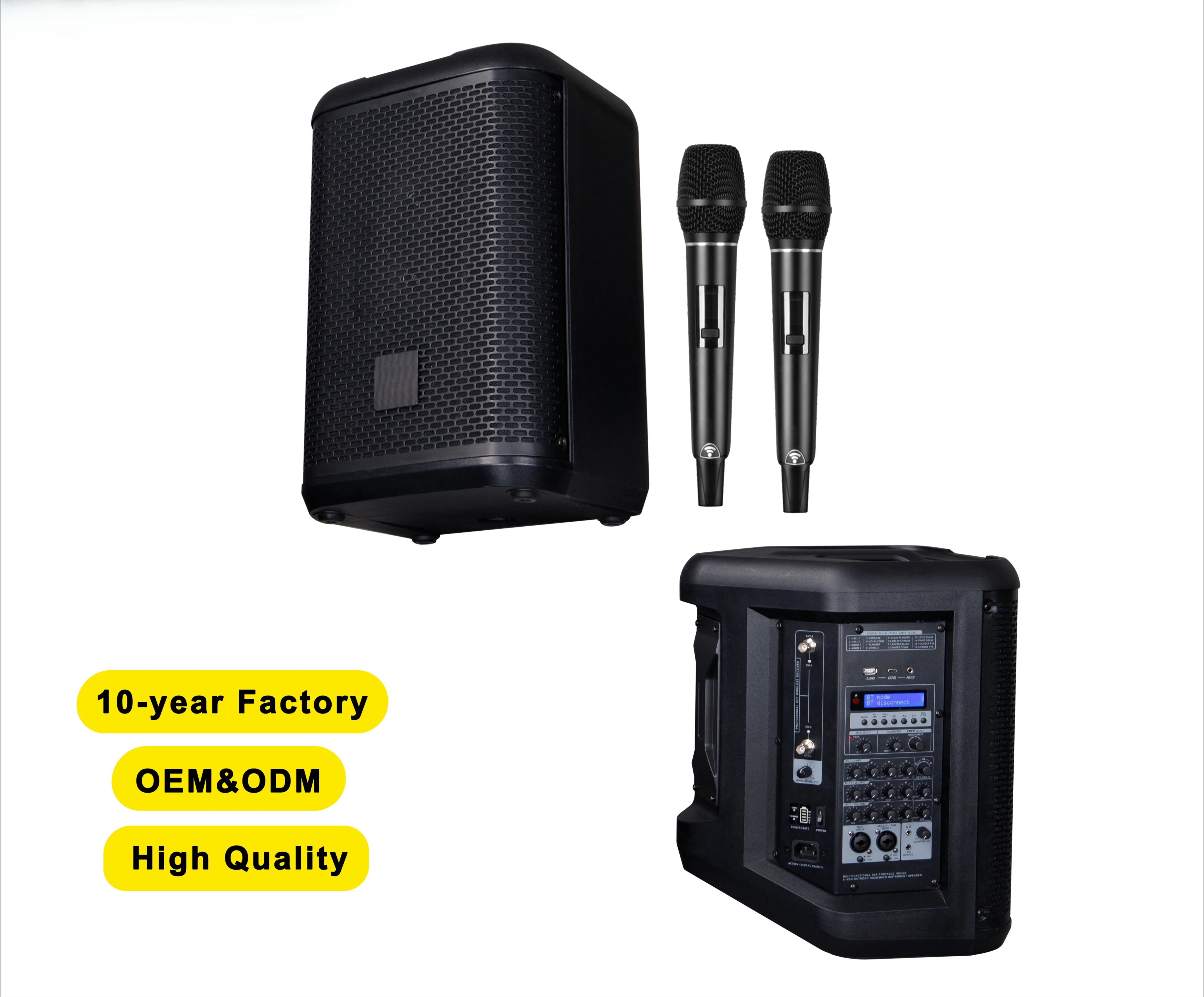 8 Inch XTR-1 Professional Power Stage Speaker Suitable for Outdoor Performances Active Speaker 2*150W With 2 Microphone