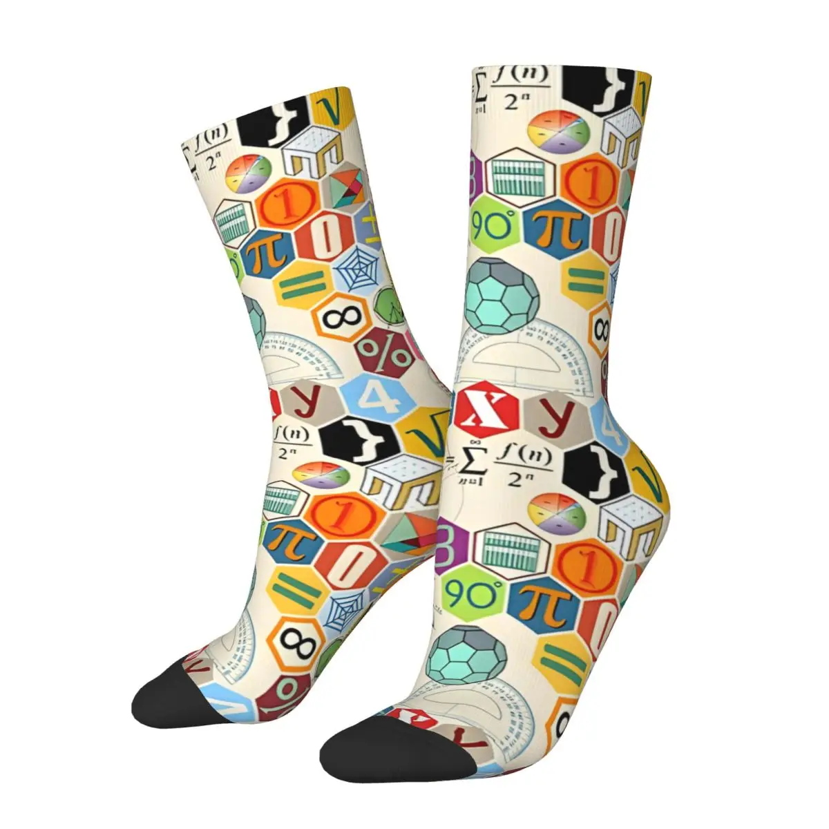 Happy Vintage Math Crazy Men's Socks Unisex Math Harajuku Pattern Printed Funny Crew Sock Boys Gift