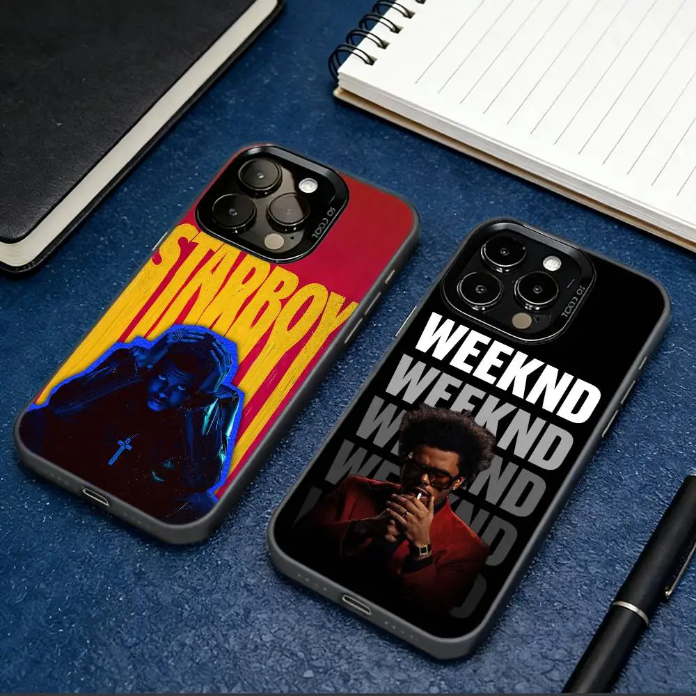 

T-The W-Weeknd R&B Singer Phone Case For iPhone 17,16,15,14,13,12,11 Plus,Pro Max,XS,Colorful Silver Black Cover