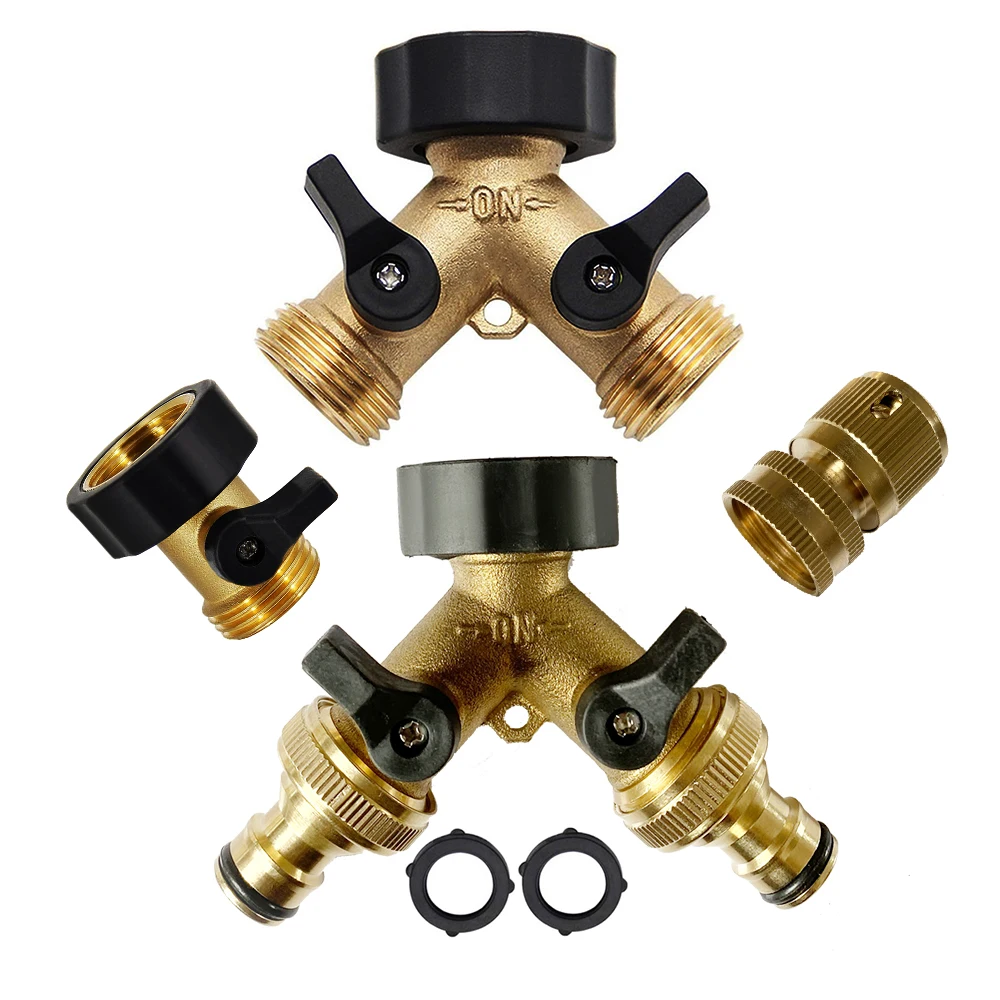 3/4 Inch Female Male Garden Water Pipe Tap Nozzle Adapter Solid Brass Quick Faucet Connector Watering Bibcock Hose Irrigation