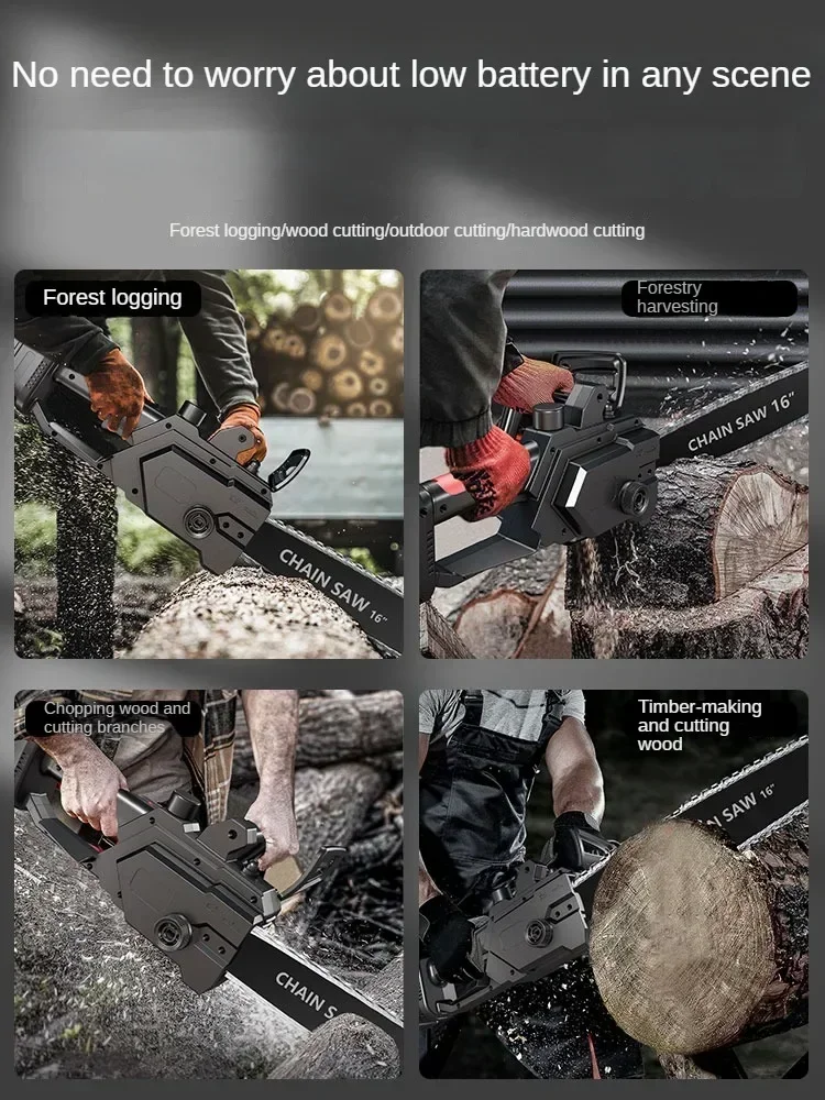 110V/220V Professional Electric Chainsaw with Powerful Lithium-ion Battery and Portable Design DV