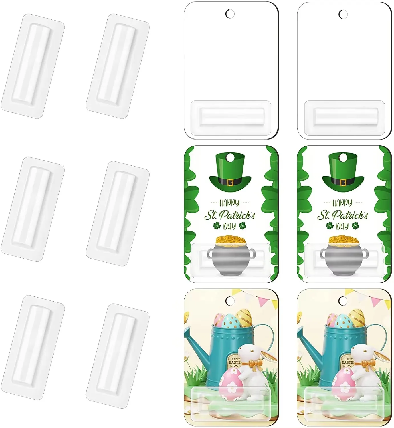 100pcs DIY Money Card Holder Chapstick Pouch Plastic Lip Balm Pouches With Adhesives For Birthday Festival Parties Gifts