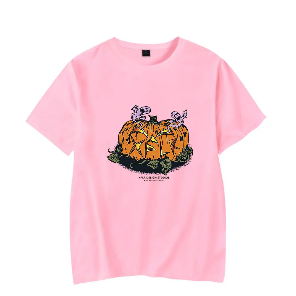 Sam and Colby XPLR Pumpkin Vintage 90s T-Shirt Men and Woman Short Sleeve Women Funny T Shirt Unisex Harajuku Tops