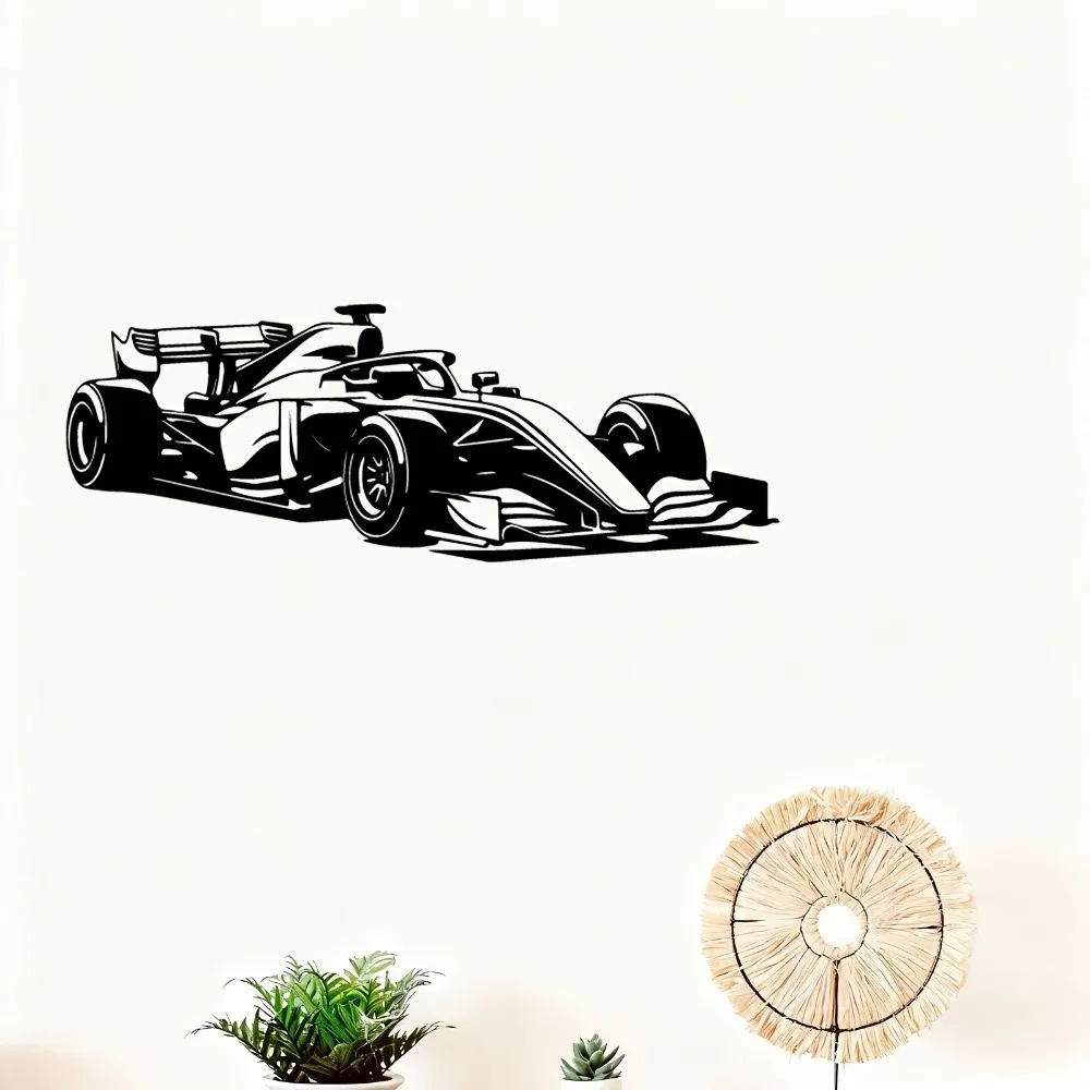 CIFBUY Iron Wall Art Metal Racing Car Sculpture Rustproof Mural For Garage Garden Fence Engaging Dynamic Home Decor