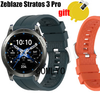 3in1 for Zeblaze Stratos 3 Pro Smart watch Strap Band Belt Silicone women men Bracelet Screen Protector Film