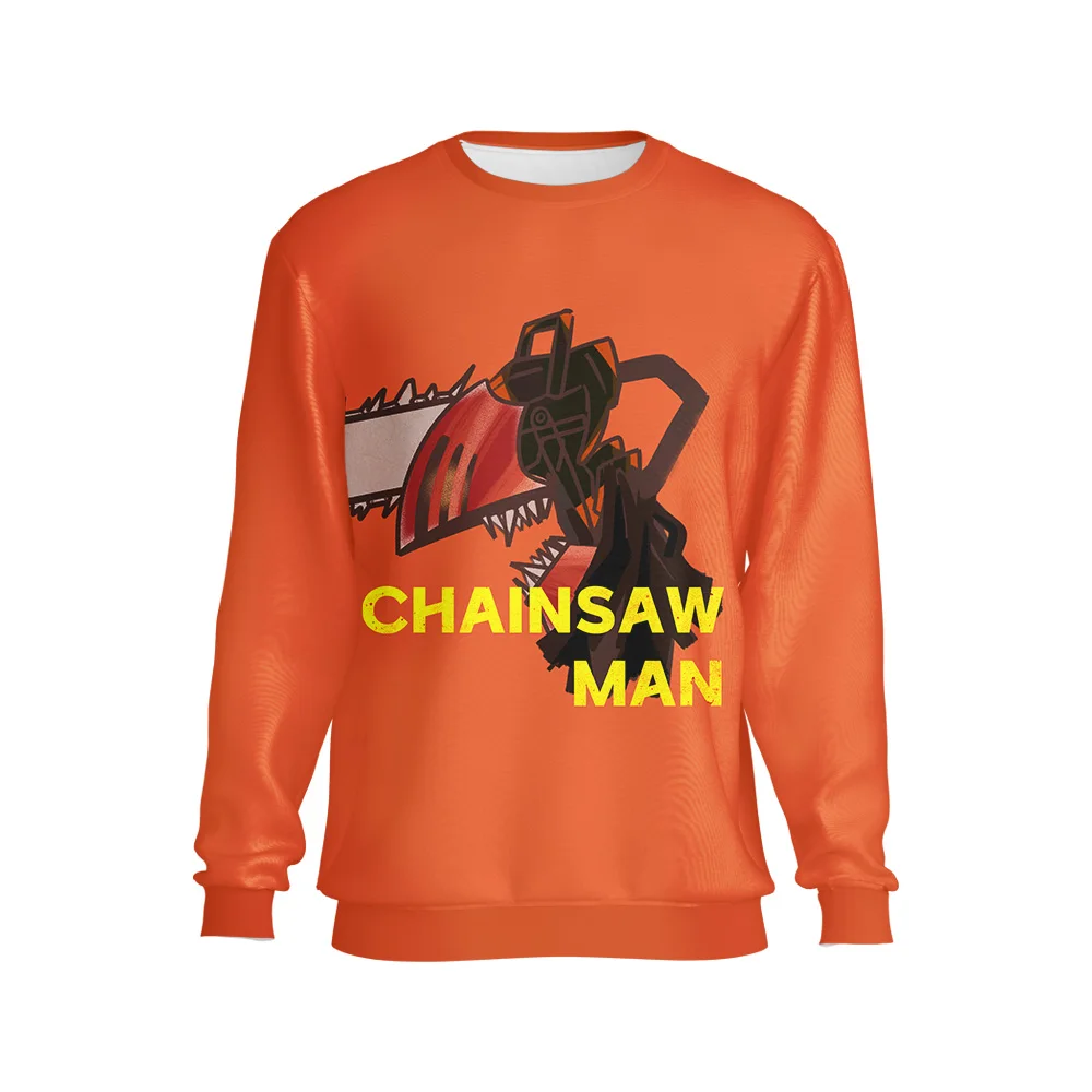 Jumeast Chainsaw Man Anime Katana Devil Sweatshirts Pochita Print Shirt Makima Power Cosplay Manga Gun Demon Slayer Clothes Tops