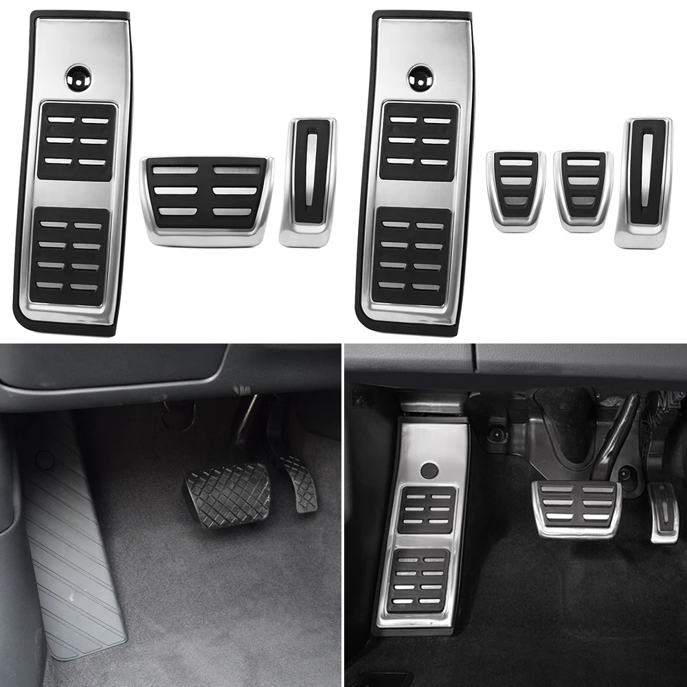 For Audi A4 B9 A5 F5 2016-2019 Sedan Avant Sport Automatic High Quality Stainless Steel Fuel Brake Footrest Pedal Cover 