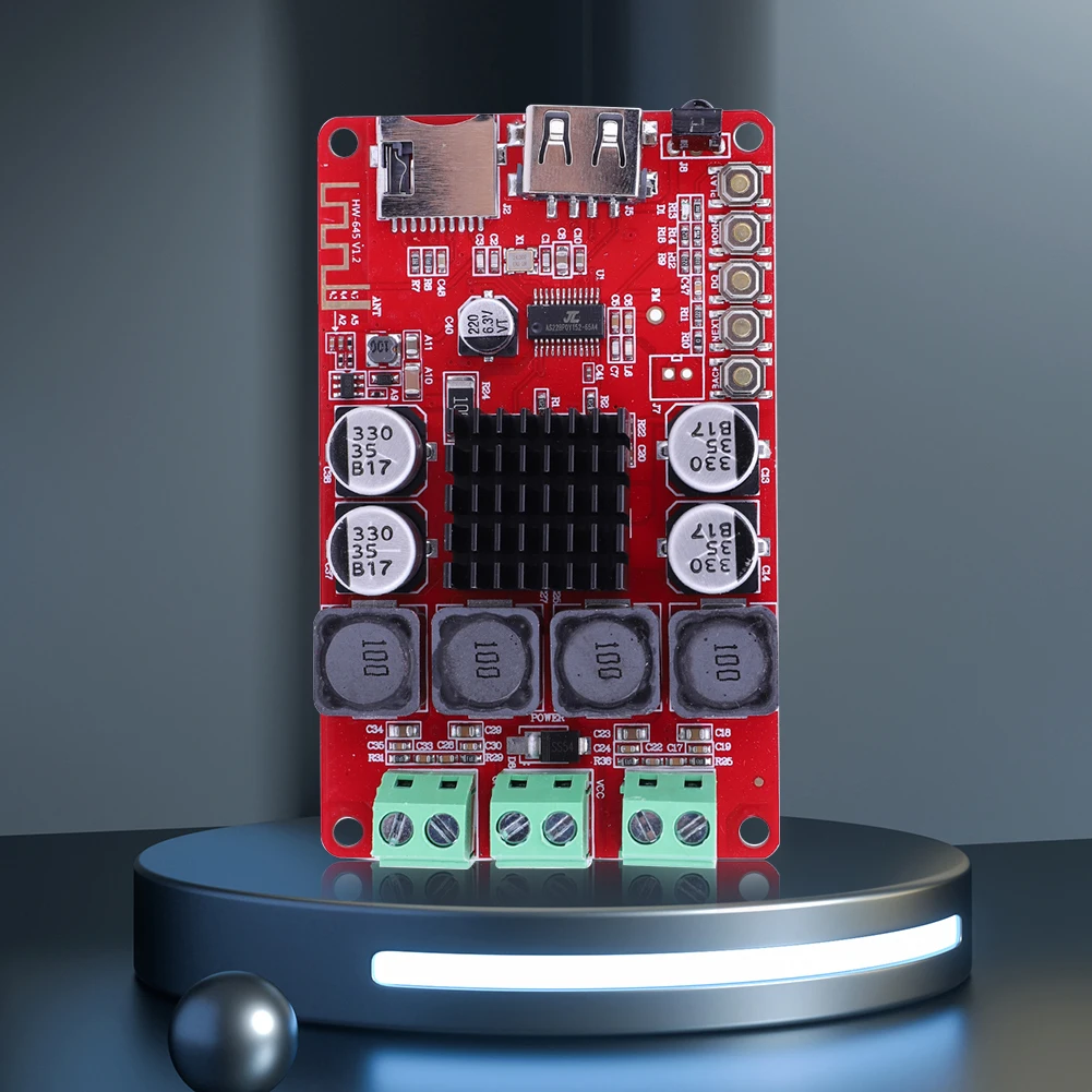 

Цифровая плата аудиоусилителя TPA3116, проигрыватель TF-карт и U-дисков, усилитель мощности 2x50 Вт, Bluetooth-совместимый ресивер, FM-радио