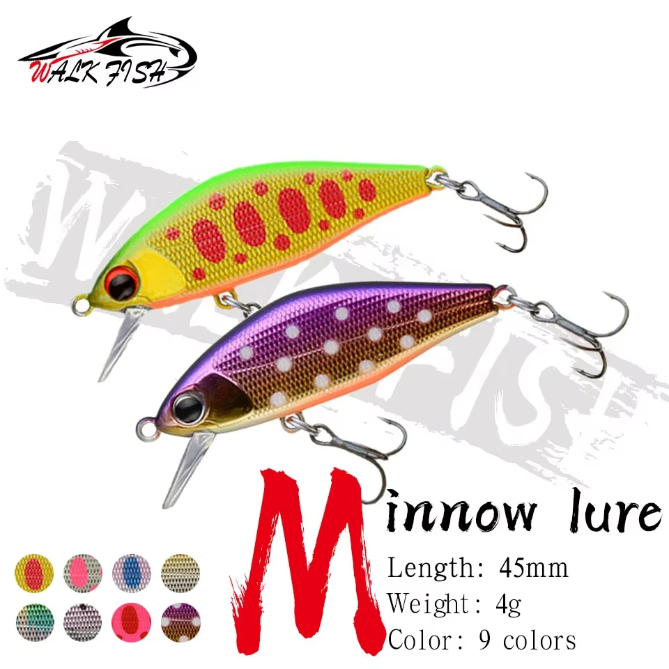 WALK FISH señuelo Minnow hundidor duro para trucha y perca - imagen 4