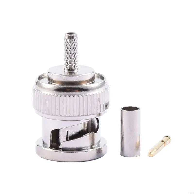 BNC C J1.5 신호 어댑터 BNC 무선 주파수를위한 수컷 스트레이트 크림프 커넥터