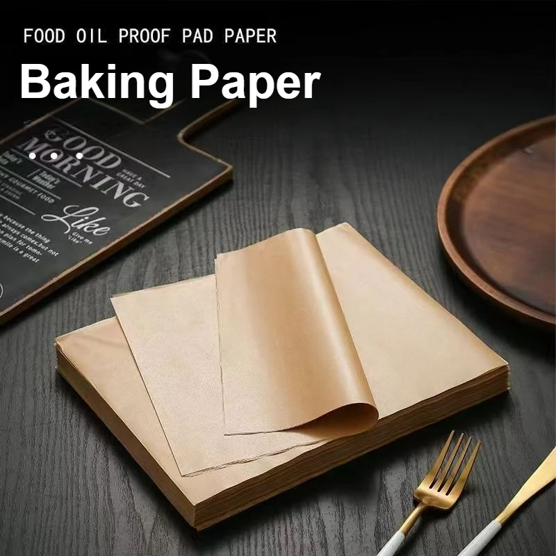 100/50 Sheets 30.48x40.64cm/12x16in Pre Cut Baking Paper Non Stick Oil Resistant Multi Purpose Kitchen Parchment Thick Material