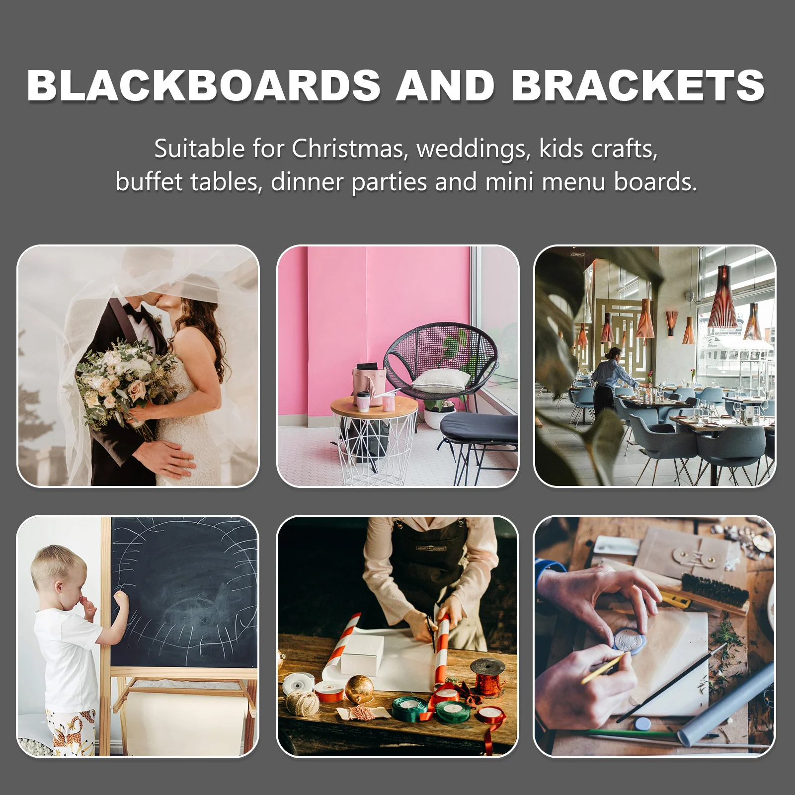 1 set 1 Set Wooden Chalkboard Sign Erasable Table Message For Shop Home Office Diy Writing Board With Chalk Set Standing Memo