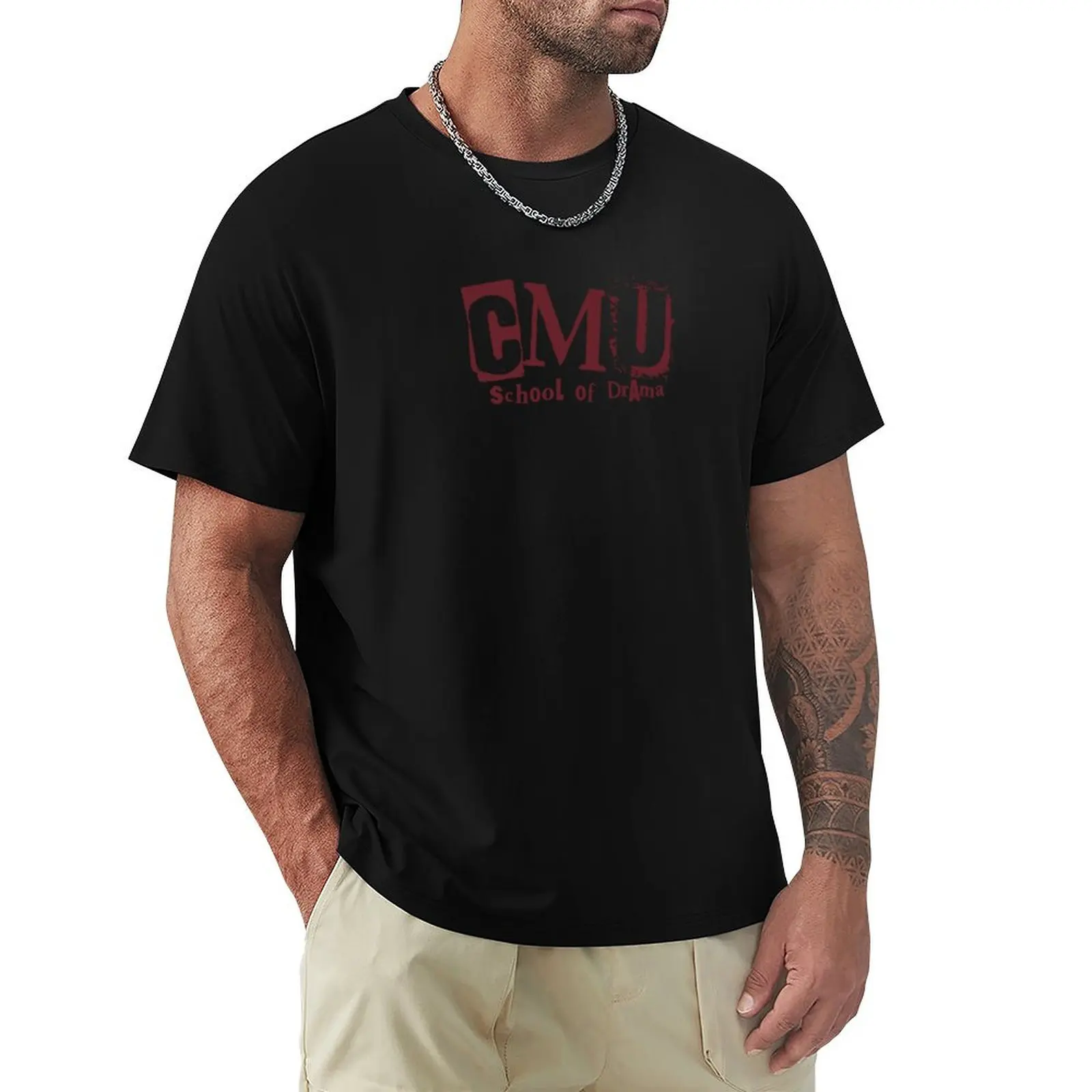 

CMU DRAMA T-Shirt shirts graphic street wear oversized t shirt for a boy Men's cotton t-shirt