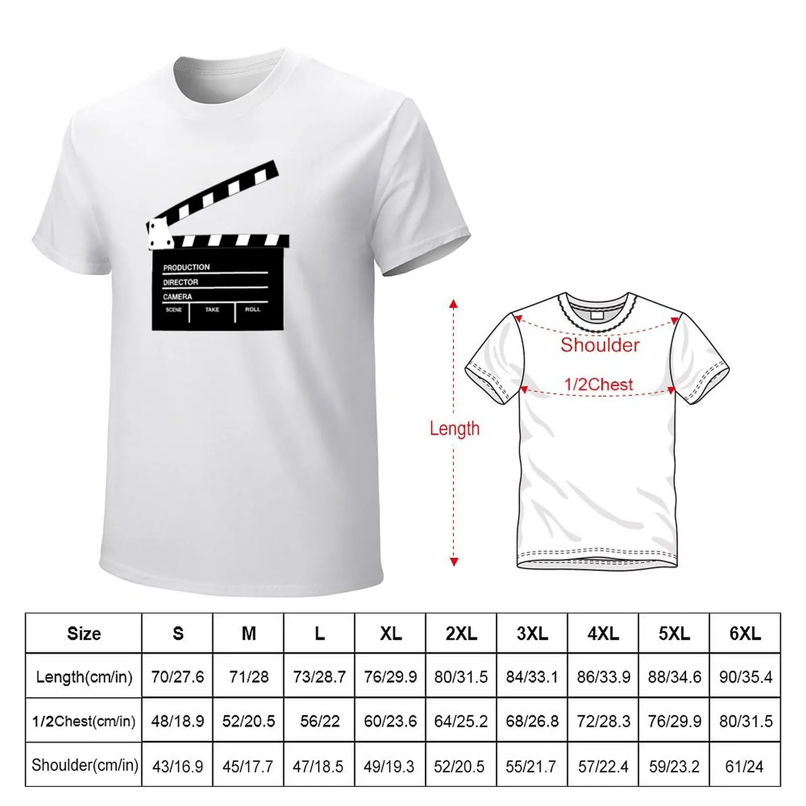 cinema clapperboard T-Shirt aesthetic clothes cute clothes oversized t shirt men