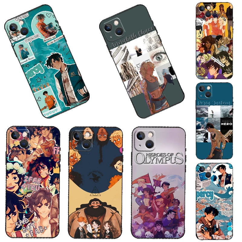 Cartoon Movie P-Percy Jackson Phone Case For iPhone 16 15 14 13 11 12 Pro Max Plus Mini XR 16e Funda Silicone Back Cover