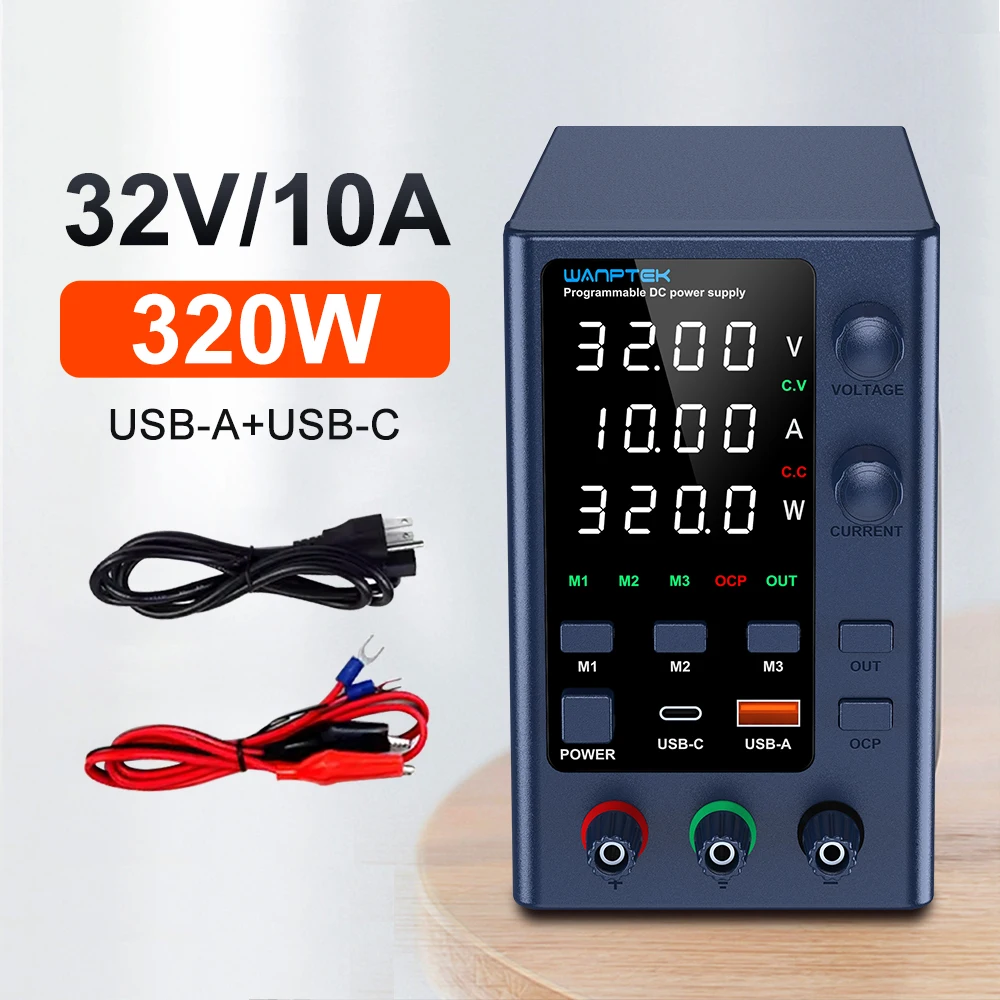 Wanptek DC Voeding 30V 10A 5A Variabele Bench Voeding Verstelbare Lab Voeding 60V 5A 120V 3A Spanningsregelaar - afbeelding 1