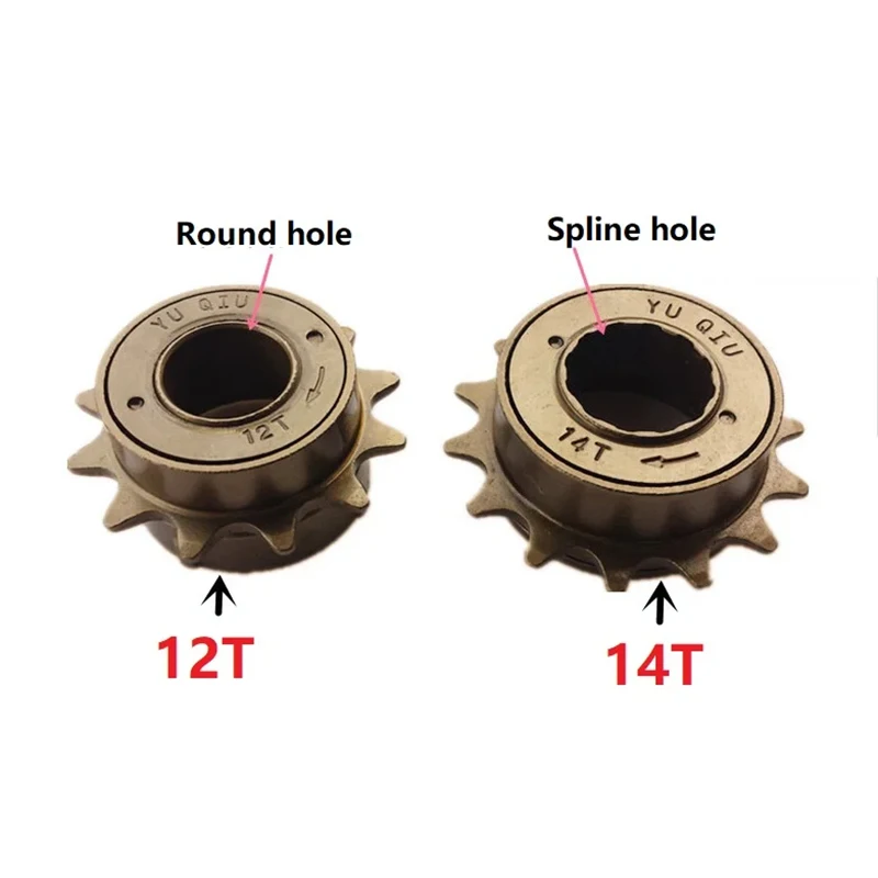 12T 14T MTB Bike Single Speed Flywheel Mountain BMX Bicycle Freewheel Modified Sprocket Steel 34mm Thread Bike Gear