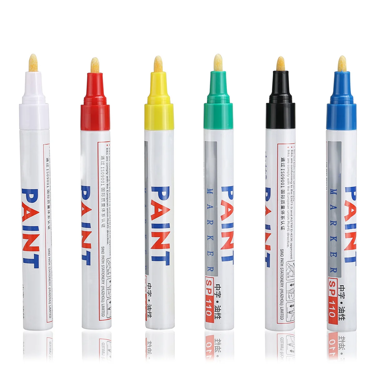 ปากกามาร์คเกอร์กันน้ำ แห้งเร็ว สีติดทนนาน ไม่ซึมผ่าน ตัวเรือนโลหะ สำหรับงานศิลปะ งานฝีมือ สำนักงาน ใช้สำหรับเขียนรหัสสี
