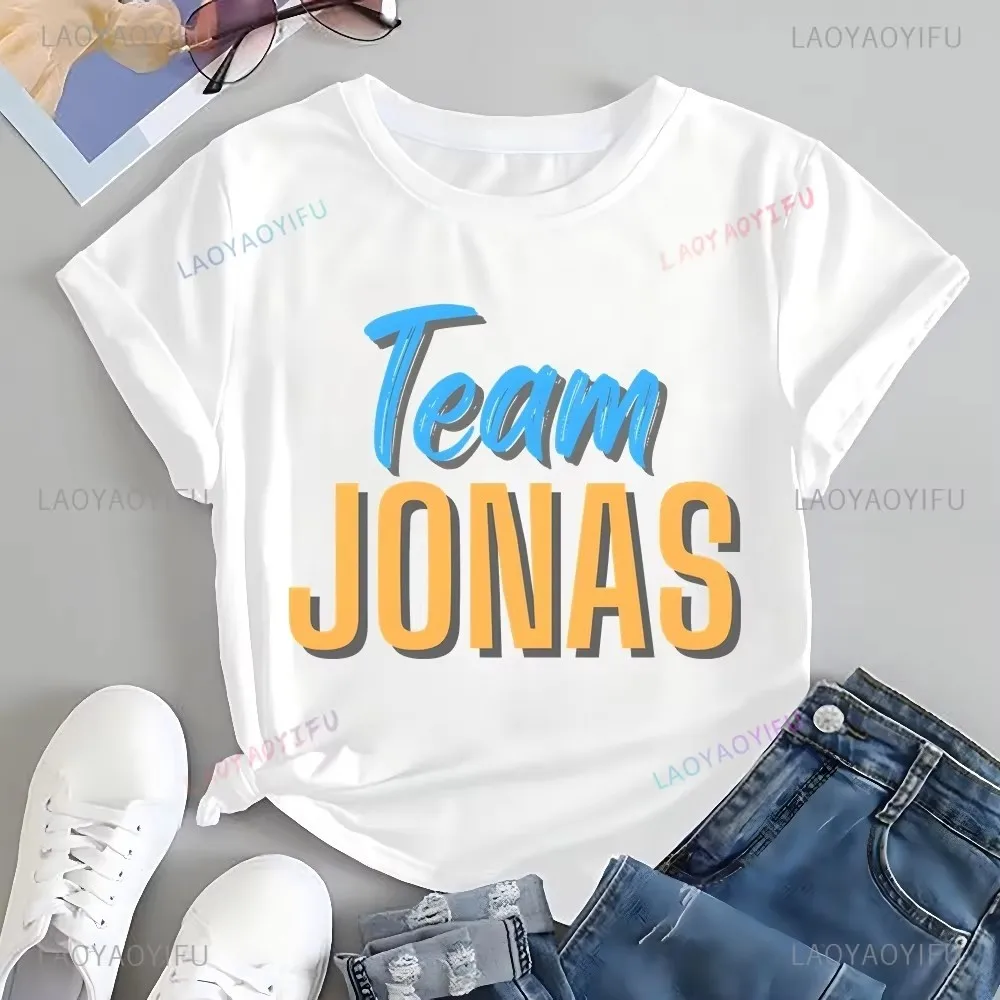 Jonas Brothers Band Printed T-shirt Top Jonas Brothers Poster Trend Short Sleeve Neutral Shirt Oversized Cotton T-shirt #5