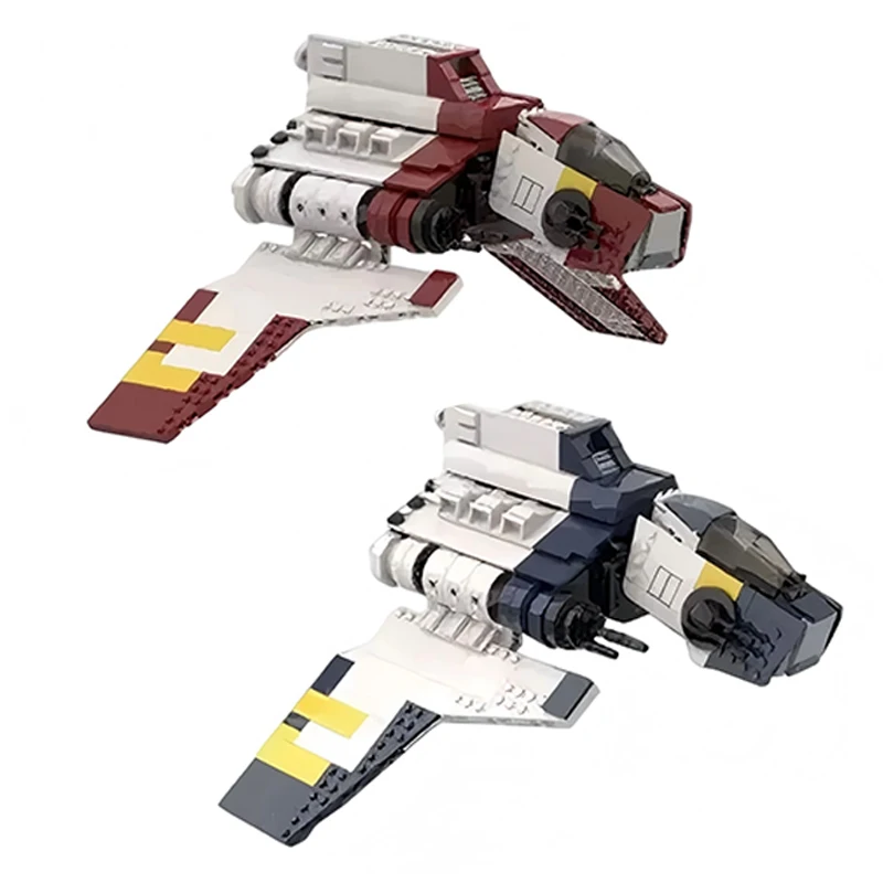 Конструктор Bricklink MOC: Звездолет Nu-класса, Атакующий корабль Республики, Наборы для сборки, Креативные строительные блоки, Игрушки для взрослых, Подарок