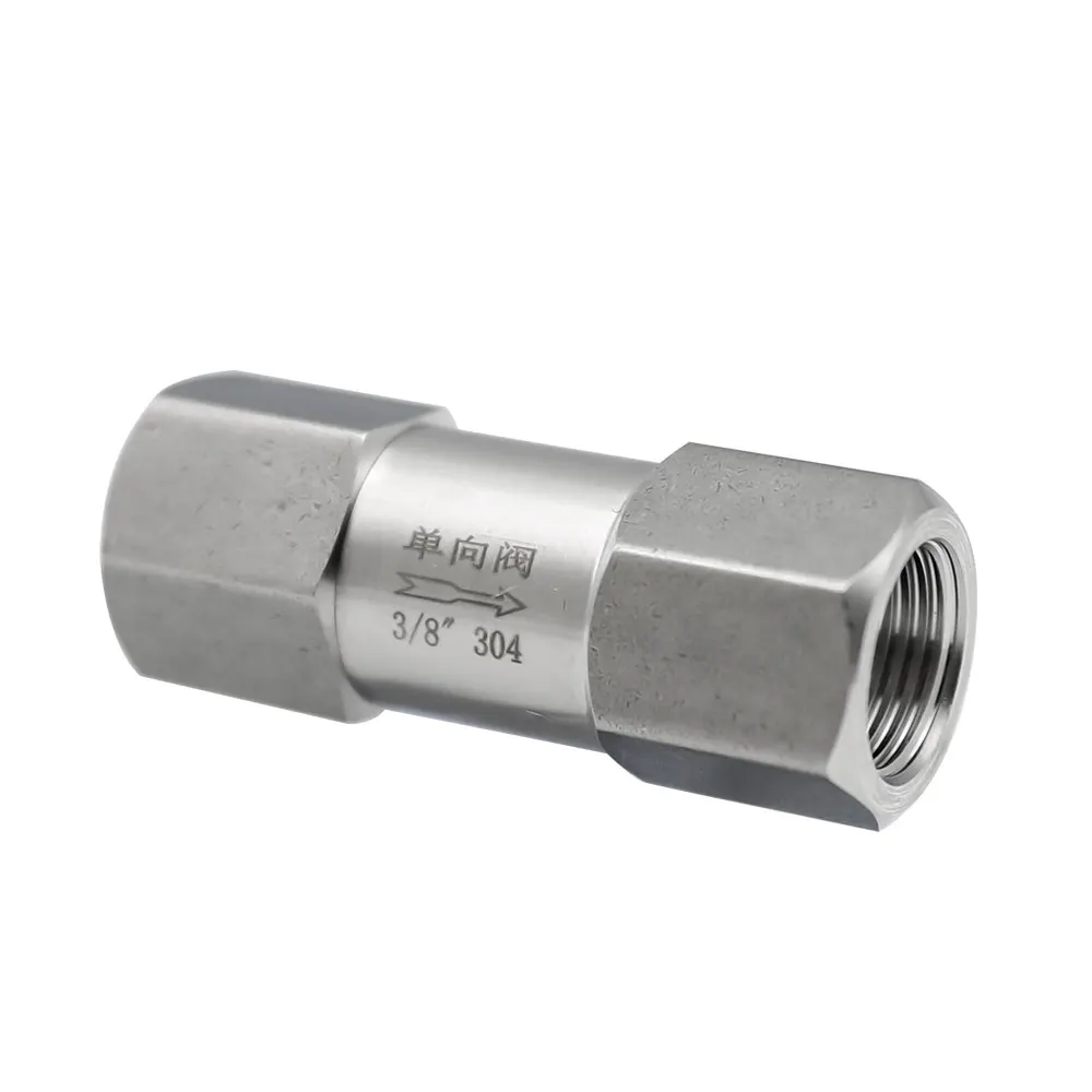 1/8'' 1/4'' 3/8''  1/2'' 3/4'' 1'' BSPP Inch Female Tube SS304 SS316 One Way Fuel Non Return Check Valve