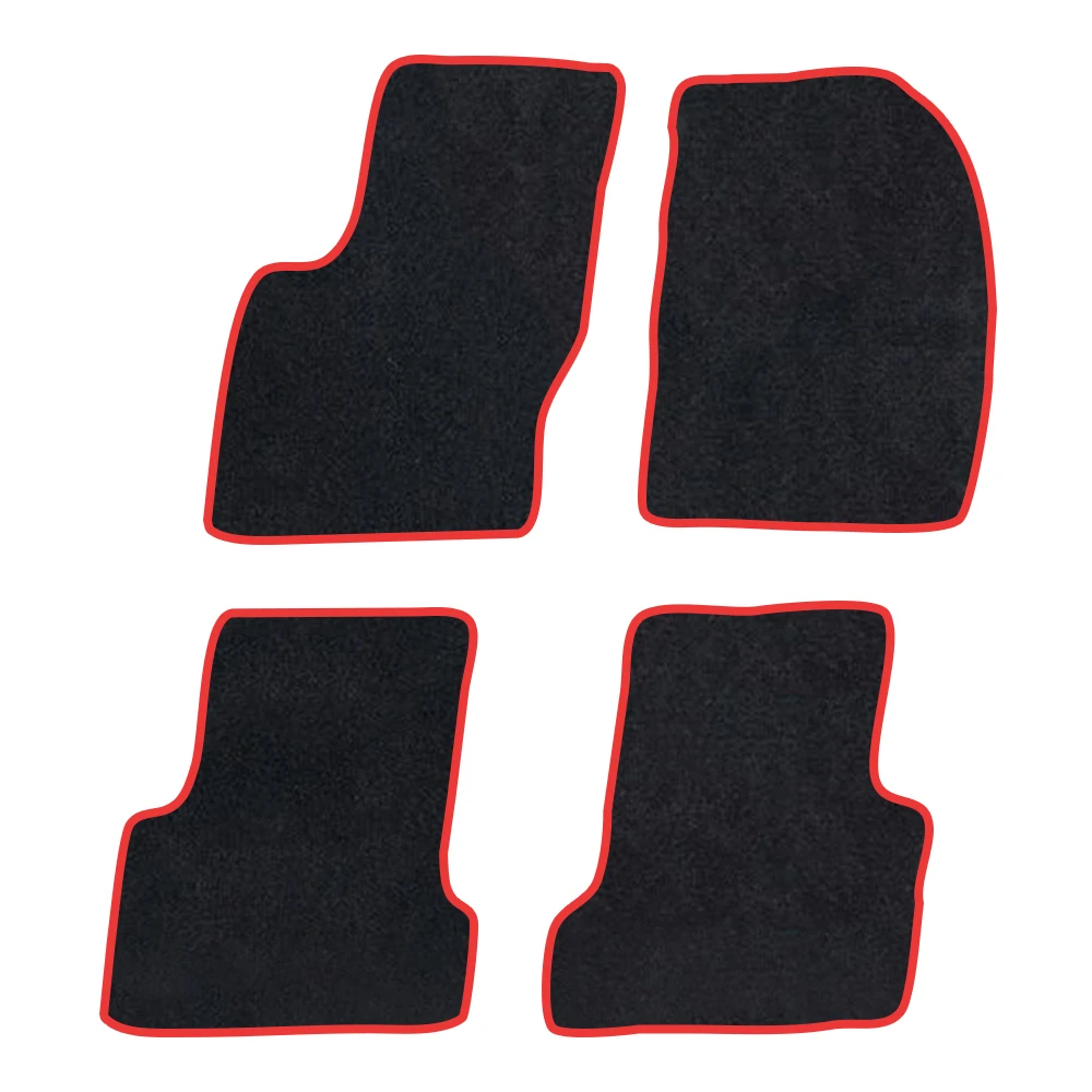 

Автомобильный коврик для Ford Focus 2010-2017 C346 MK3 Classic Вогнутый мост 24 см Полиэстер замша Противоскользящая черная подложка красная переплет